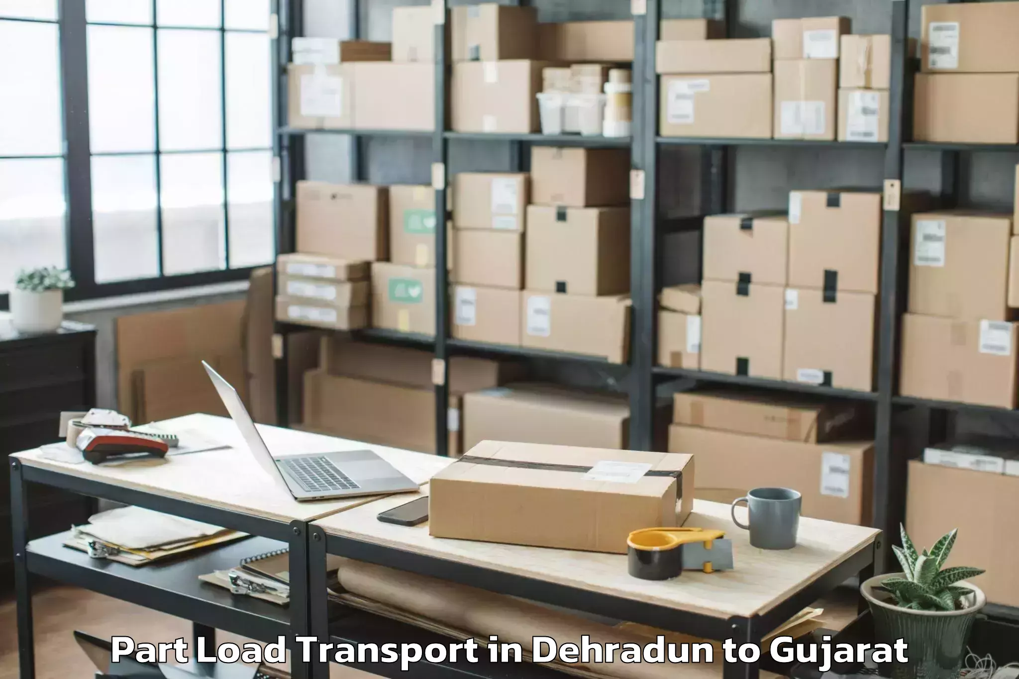 Book Your Dehradun to Limbdi Part Load Transport Today